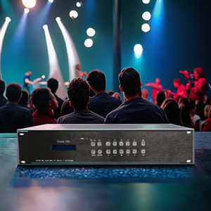 Professional 8x8 Matrix Amplifier Mixer <strong>Audio</strong> Matrix Host Multi-Functional Digital Public Address Video <strong>Splitters</strong> Converters - Product Image 1