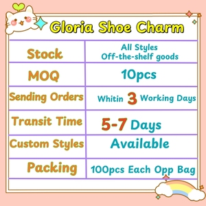 Hot bán PVC Giày Charms dễ thương phim hoạt hình zootopi phong cách Phụ Kiện Giày Judy và Nick giày trang trí cho người hâm mộ - Product Image 5