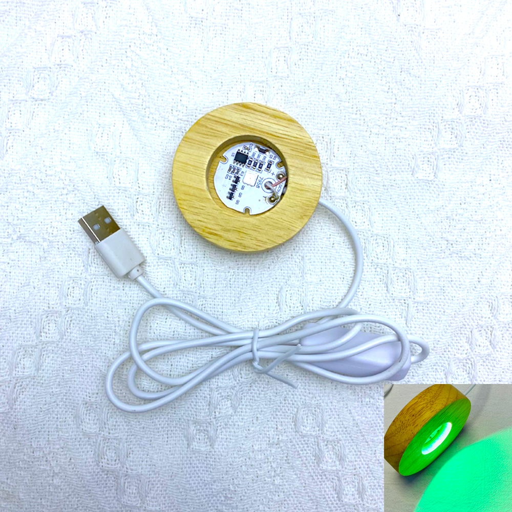 USB5V Auto-cycling Color 6*2cm Wooden