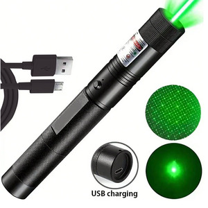 Bán Buôn Chất Lượng Cao Cá Nhân Có Thể Điều Chỉnh 303 Sao Chùm Ánh Sáng Cao Laser Màu Xanh Lá Cây Laser USB Đèn Pin - Product Image 2