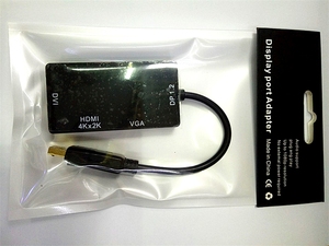 多機能3 in 1 Displayport DP to DVI VGAコンバータアダプタディスプレイポートケーブル1080P PCラップトップ用Comput - Product Image 6