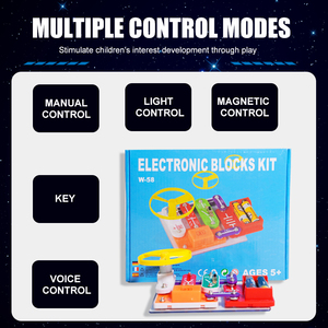 Scienza dei bambini fai da te circuito Radio esperimento giocattolo Puzzle scienza elettronica blocchi di costruzione programmabili blocchi - Product Image 6