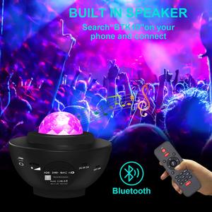 KSWING yıldız projektör Galaxy projektör gece lambası yatak odası için gökyüzü müzik hoparlörü ve uzaktan kumanda LED bulutsusu bulut - Product Image 6