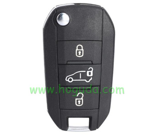 For Peugeot 3 Button <strong>Remote</strong> Key with 433MHz and HITAG AES 4A Chip Without lg - Product Image 3