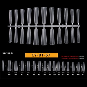 Gelsky yeni moda tırnak ipuçları kutusu özel özel etiket yumuşak jel tırnak uzatma ipuçları kılavuzu hattı tırnak ipuçları - Product Image 6