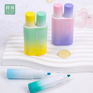 Color de ojos, dos colores, resaltador de dos cabezas, cabeza suave, cambio gradual, marcador de alto valor, los estudiantes usan el color para dibujar puntos clave - Product Image 5