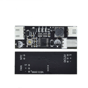 シングル12V DC PWM 2-3ワイヤー温度制御ガバナーケースコンピュータファン温度制御ノイズリダクションモジュール - Product Image 2