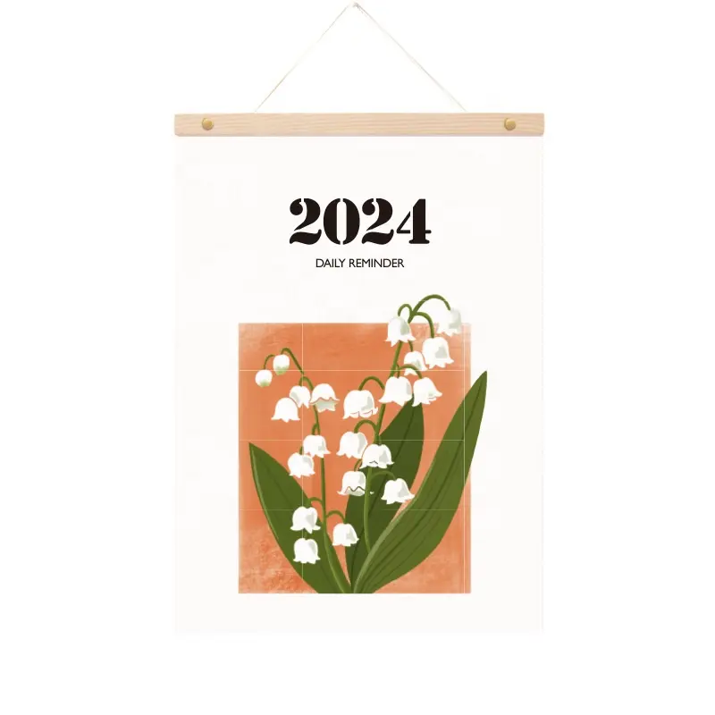 Cocllant 2024 warna bunga 365 hari kalender rumah menggantung halaman ide berputar kalender dinding