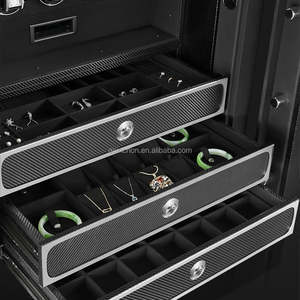 Yangına dayanıklı kaplama ile özelleştirilmiş saat sarıcı kasa elektronik kilit 5 depolama çekmecesi izle güvenli - Product Image 6