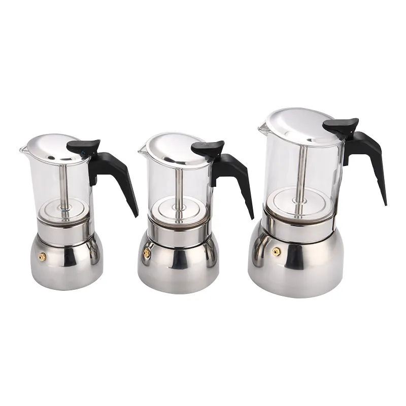 3cup 15Bar pentola superiore in vetro portatile altro Mini capsula italiana elemento riscaldante a Gas Espresso macchina da caffè industriale Moka manuale