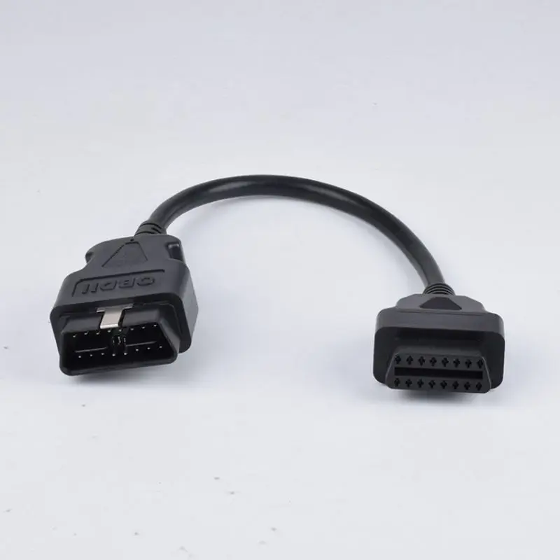 Automobile OBD male to female extension cable 16 core 16pin OBD2 diagnostic tool extension cable with metal buckle