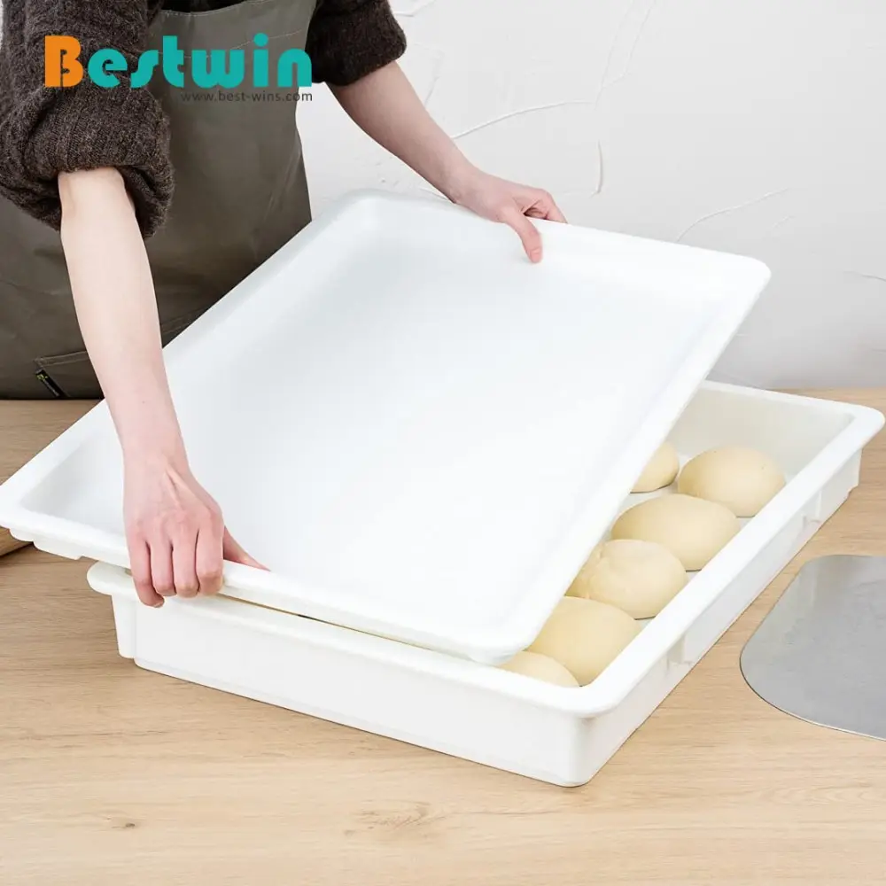Kunststoff Polypropylen Bäckerei Pizza Tabletts Brot koffer Transport Proof ing Box Teig Vorrats behälter