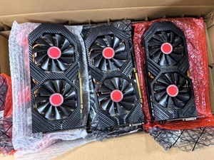 การ์ดจอ XFX RX 580 8GB แบบใช้แล้วการ์ดจอกราฟิกการ์ด Radeon RX 580 8 GPU GDDR5 256Bit เกมกราฟิกการ์ด RX580ไพลิน RX590สต็อก - Product Image 4