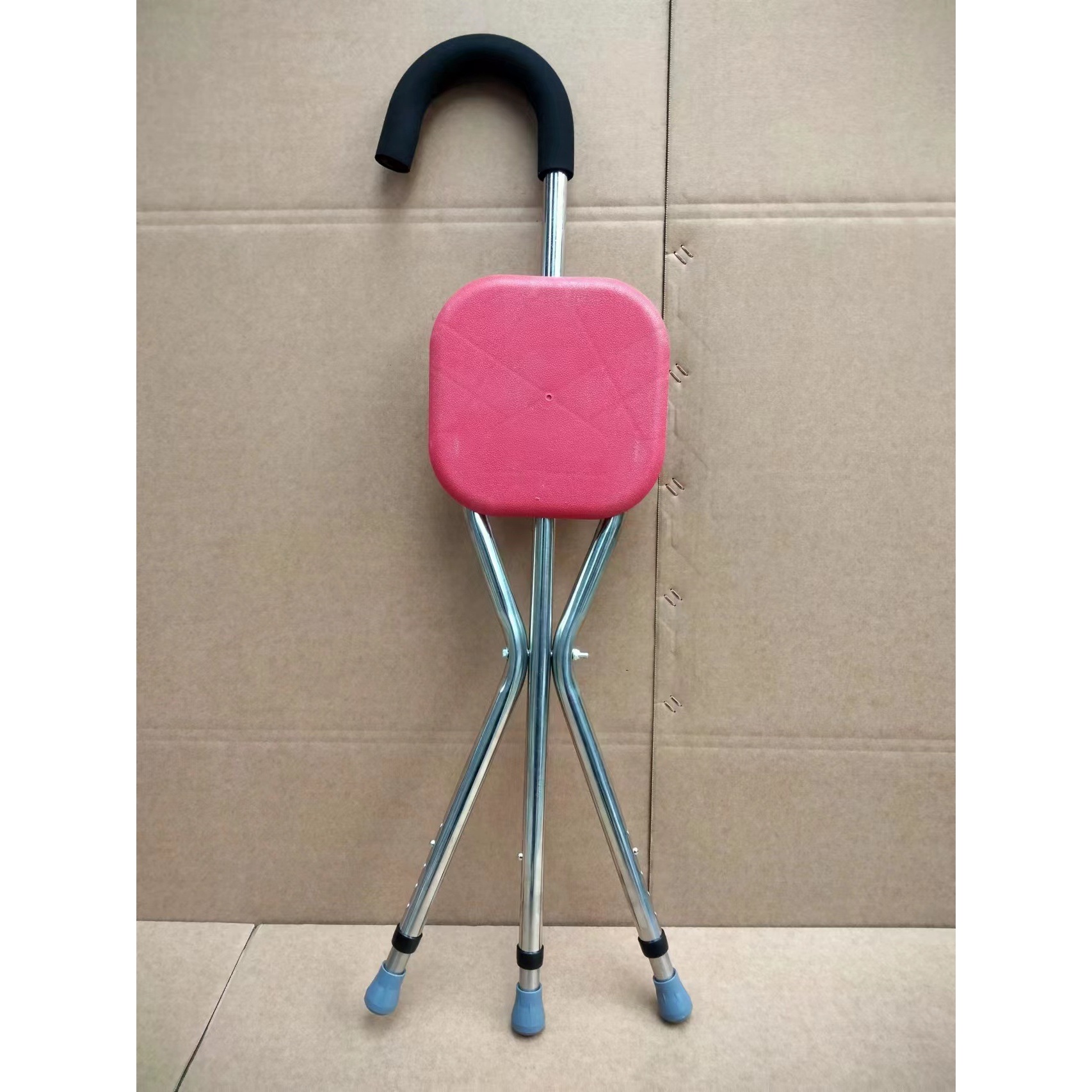 Tabouret carré rouge
