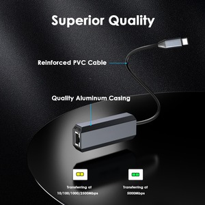Adaptador Wavlink USB C a Ethernet Adaptador de red RJ45 sin controlador 5Gbps para computadoras portátiles - Product Image 5