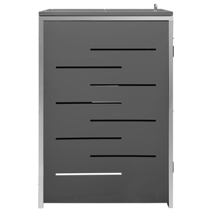 Papelera DE RECICLAJE con dos compartimentos, cubo de basura grande para exteriores, cubo de basura grande con cubierta oscilante para cubo de basura con ruedas