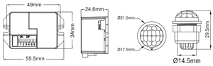 PDLUX PD-PIR115 Smart Home Security System Small <strong>Pir</strong> Motion <strong>Sensor</strong> Adjustable