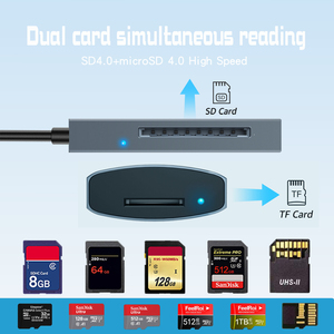 4.0V USB-C çok-kart okuyucu, yüksek hızlı, UHS-II bellek kart okuyucu hızlı SD Mi SD SD SDXC SDHC UHS-II ve UHS-I kartları için - Product Image 4