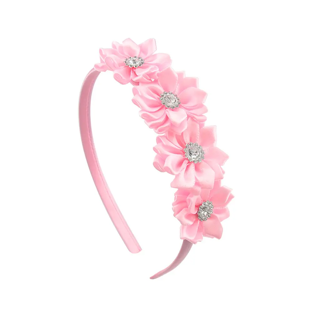 Bandeaux de fleurs en mousseline de soie faits à la main pour enfants, filles, accessoires pour cheveux de bébé, vente en gros, nouvelle collection 2023