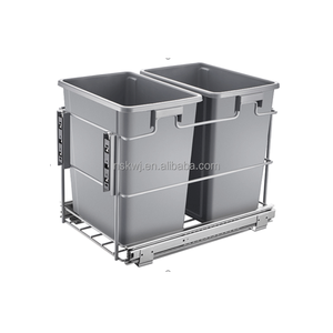 Cubo de basura de cocina extraíble con capacidad de 30l, contenedor de basura de plástico de cierre suave con tobogán oculto, cubo de basura de armario integrado grande - Product Image 2