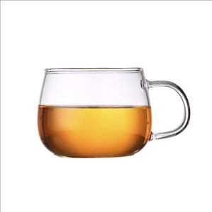 Isıya dayanıklı yüksek bor Boron cam kolu yuvarlak eğlenceli fincan ev şeffaf cam suyu ve çay tek katmanlı fincan. - Product Image 1