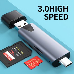 Fabrika en çok satan OEM/ODM USB2.0 3.0/tip-c SD TF okuyucu alüminyum alaşım kabuk yüksek hızlı kart USB tip-c/OTG kart okuyucu - Product Image 4