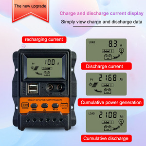 Solar regler 12 V24V Automatischer Universal-Solarpanel-Photovoltaik-Leistungs regler Laden Sie den PWM-Controller mit zwei USB-LCD-Displays auf - Product Image 3