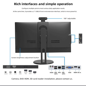 OEM Desktop All-In-One 23.8 ''FHD Touchscreen Display LCD Intel Core I3/i5/i7 32GB DDR4 1TB SSD Windows 10 24/7 supporto Online - Product Image 5