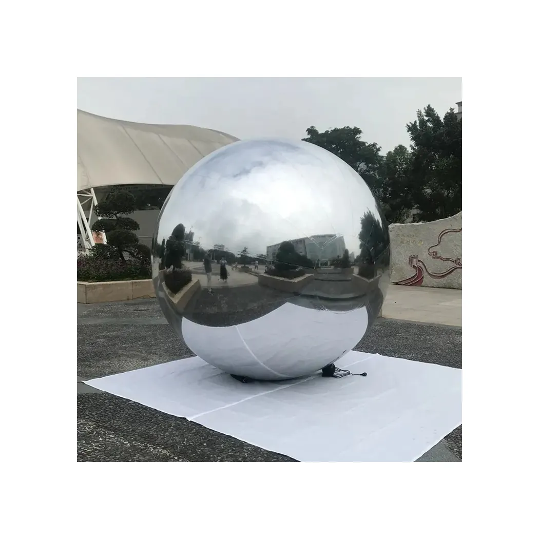 Bola de espelho inflável brilhante para decoração de eventos gigante, esfera flutuante em PVC colorida, balão de discoteca