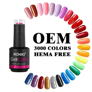 RONIKI Wholesale UV LED Professional Long Lasting Salon Art <strong>Use</strong> Soak Off Hema Free Nail Gel <strong>Polish</strong> with Private Logo - Product Image 1