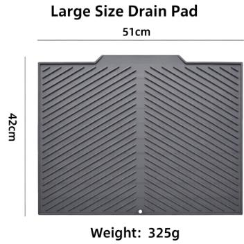 (con agujeros) Almohadilla de drenaje gris claro grande de 325 g (bolsa OPP)