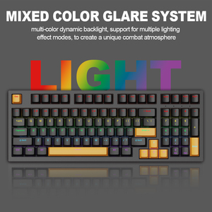 1.5m Type C Leather Cable Colorful Backlit 98-<strong>key</strong> 96% Gaming Mechanical <strong>Keyboard</strong> with <strong>Numeric</strong> <strong>Keys</strong> - Product Image 4
