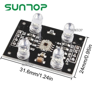 DC 3-5V TCS230 TCS3200 <strong>Color</strong> Recognition <strong>Sensor</strong> Module <strong>Color</strong> Recognition Detector Module 4 LED with Dupont Cable <strong>for</strong> <strong>Arduino</strong>