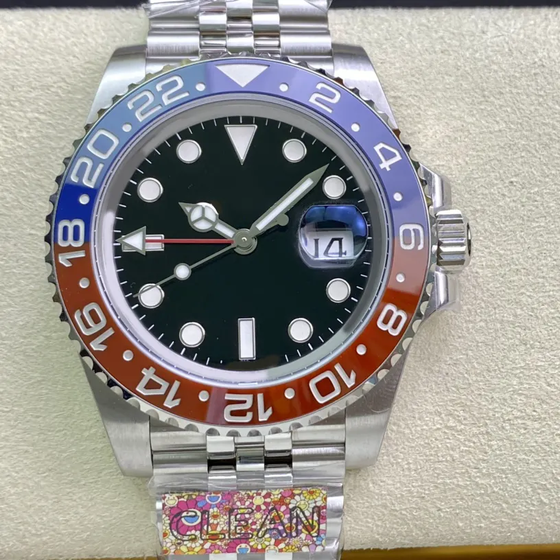 นาฬิกาหรูคุณภาพสูงสำหรับผู้ชายผลิตจากกลไกอัตโนมัติสะอาด3285โรงงานนาฬิกา126710blro ขนาด40มม.