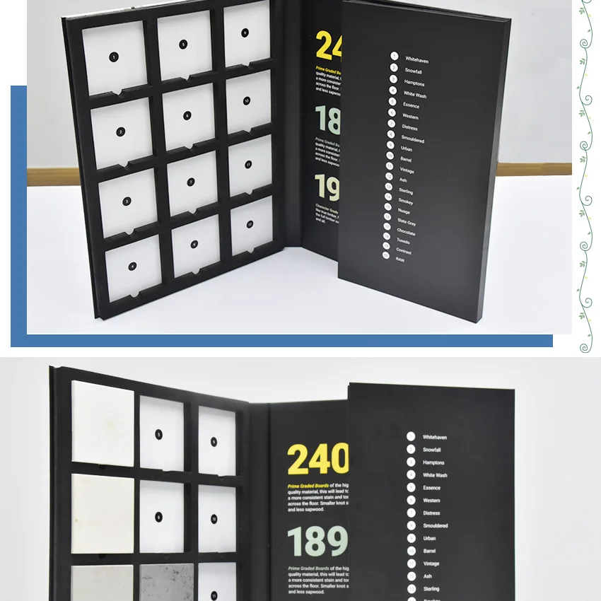 Custom Design Size Paperboard Quartz Granite Marble Stone Carpet Display Book Ceramic Tile Samples Display Box Case Of Showroom