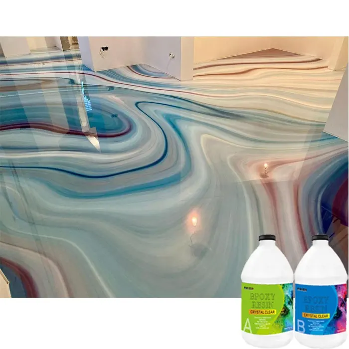 Clear Epoxy Resin 3D Floor for Home Decoration/ Bathroom / Bedroom/ Kitchen