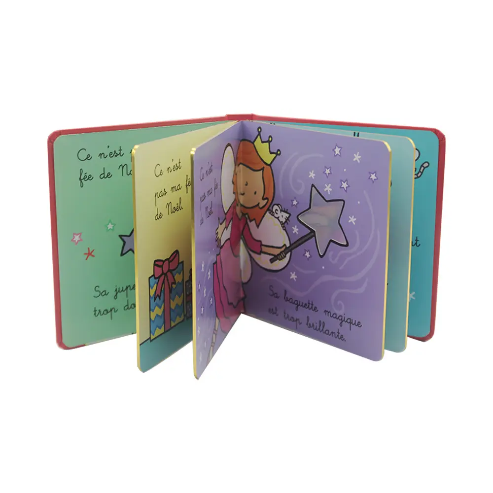 Tarjeta de alta calidad personalizada para niños, tarjeta de cuento de bebé a todo Color, tapa dura en inglés, Impresión de libro de tablero