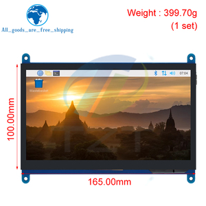 TZT 7 pollici Display LCD compatibile HDMI Touch Screen 800x480 risoluzione capacitivo Touch Screen sistemi di supporto per Raspberry Pi