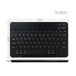 Miniteclado inalámbrico para ordenador y teléfono, 10 pulgadas, recargable vía USB, venta al por mayor