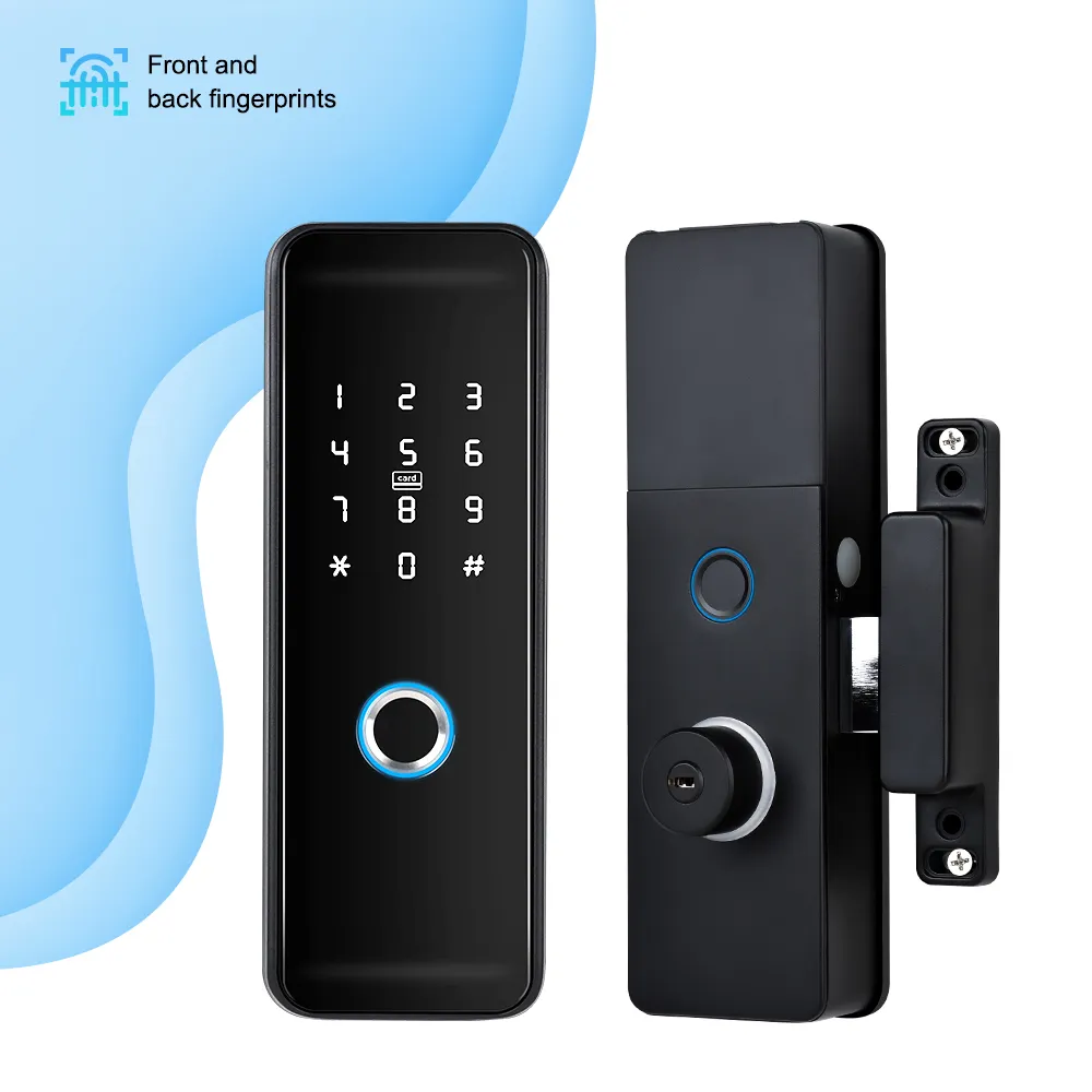 Eseye Waterproof Outdoor Double Sided Fingerprint Smart door Lock with Ttlock APP