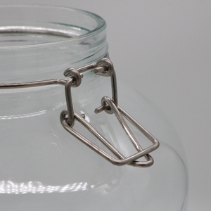 3800ml 3.8L 128oz Large Sugar Dry Food Storage <strong>Jar</strong> Food Safe Glass <strong>Jar</strong> with Metal Clip Top - Product Image 5
