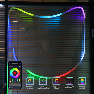 Suez แถบไฟ LED RGB สำหรับตกแต่งห้องเล่นเกม, แถบไฟ LED ควบคุมอัจฉริยะบลูทูธไฟสำหรับเล่นเกม
