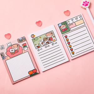 Notas Adhesivas Kawaii de dibujos animados, 50 páginas por paquete, papel de cuenta de mano, cuaderno pequeño portátil - Product Image 4