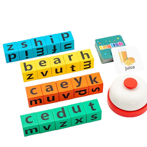 كتل الأبجدية لمرحلة ما قبل المدرسة بطاقة هجاء لعبة الكلمات مطابقة أحرف اللغز لوحة لعبة تعلم ألعاب نشاط الألعاب - Product Image 2