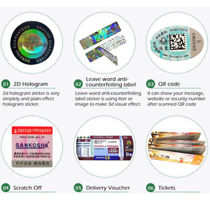 Factory Direct Sale Benutzer definierte Pakets icherheit Qr-Code 3D-Fälschungsetikett