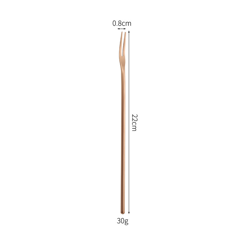 22cm rose gold fork