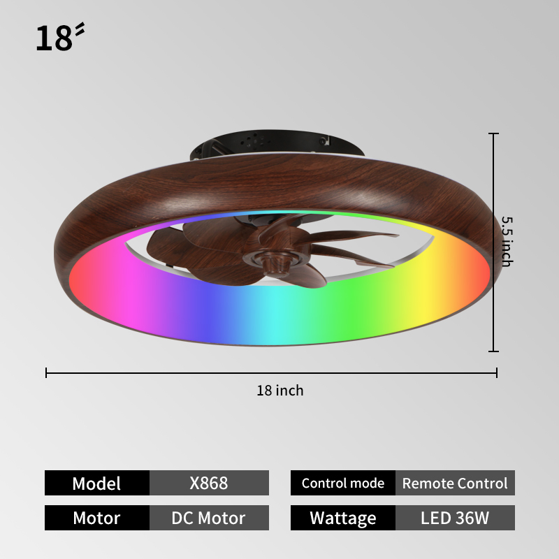 18 pulgadas-Nogal RGB