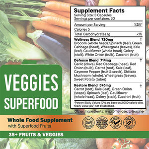 Kapsul penurun berat badan organik alami OEM untuk manajemen energi suplemen buah dan sayuran efektif untuk dewasa - Product Image 2