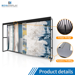 Fabrik neues Design Horizontal Pushing Stoff Decke Tapisserie Metall China <span class=keywords><strong>Custom</strong></span> Teppich <span class=keywords><strong>Display</strong></span> Stand Rack <span class=keywords><strong>System</strong></span> für Showroom