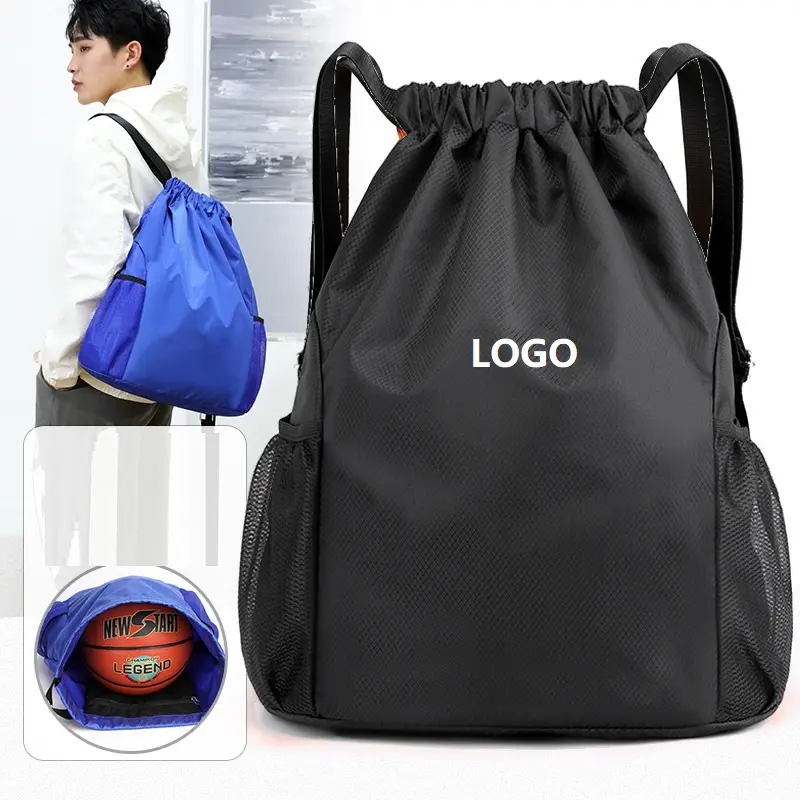 Personalizado de gran capacidad plegable deporte gimnasio húmedo y seco bolsa mujeres hombres impermeable zapato espacio bolsa de viaje bolsa de deporte